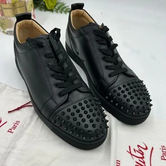 Men's Christian Louboutin, Louis Jr spiked sneakers size 47 made in Italy - Picture 1 of 6
